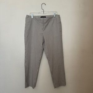 Amanda + Chelsea White and Blue Striped Pants Size 10